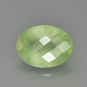 8,71 ctw natürlicher grüner Prehnit, Transparent, Transparent / Lichtdurchlässig