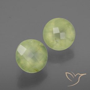3.63 ct natürliche Erde Grün Prehnit-Edelsteine, Runden, Transparent / Lichtdurchlässig