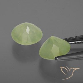 3.63 ct natürliche Erde Grün Prehnit-Edelsteine, Runden, Transparent / Lichtdurchlässig