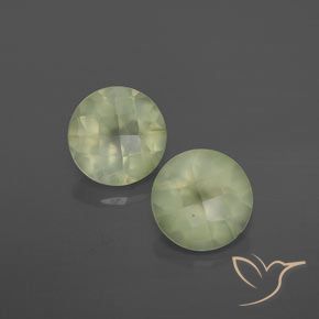 3.61 ct natürliche Graugrün Prehnit-Edelsteine, Runden, Transparent / Lichtdurchlässig