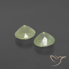 3.61 ct natürliche Graugrün Prehnit-Edelsteine, Runden, Transparent / Lichtdurchlässig