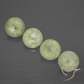 7.08 ct natürliche Blasses Birnengrün Prehnit-Edelsteine, Runden, Transparent / Lichtdurchlässig