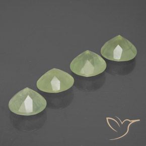 7.08 ct natürliche Blasses Birnengrün Prehnit-Edelsteine, Runden, Transparent / Lichtdurchlässig