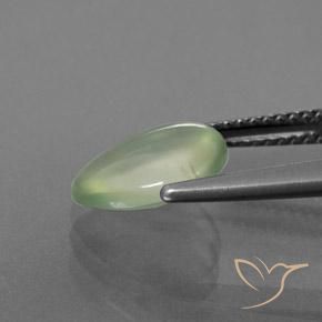 9,17 ctw natürlicher Blasses Limettengrün Prehnit, Birnenform, Transparent