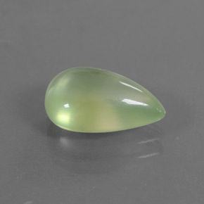 2,92 ctw natürlicher grüner Prehnit, Birnenform, Transparent