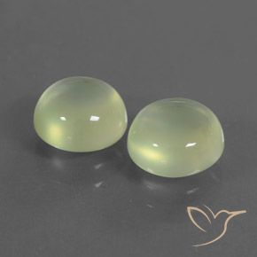 3.35 ct natürliche Mittelgrün Prehnit-Edelsteine, Runden, Transparent
