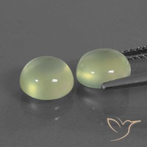 3.35 ct natürliche Mittelgrün Prehnit-Edelsteine, Runden, Transparent