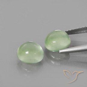 3.71 ct natürliche Blasses Birnengrün Prehnit-Edelsteine, Runden, Transparent