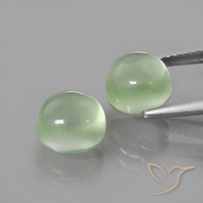 5.68 ct natürliche Sehr helles Grün Prehnit-Edelsteine, Runden, Transparent