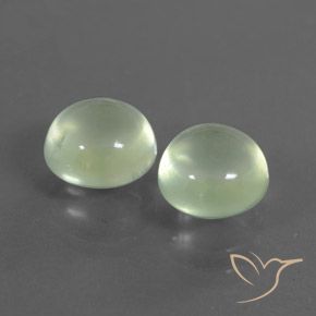 4.36 ct natürliche Blasses Birnengrün Prehnit-Edelsteine, Runden, Transparent