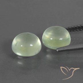 4.36 ct natürliche Blasses Birnengrün Prehnit-Edelsteine, Runden, Transparent