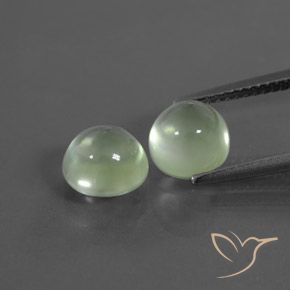 4.19 ct natürliche Helles Birnengrün Prehnit-Edelsteine, Runden, Transparent