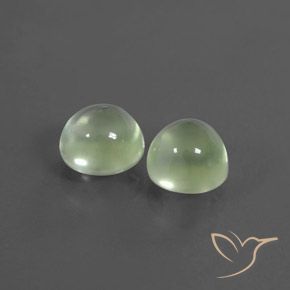 4.19 ct natürliche Helles Birnengrün Prehnit-Edelsteine, Runden, Transparent