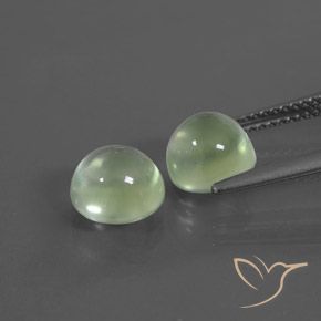 4.19 ct natürliche Helles Birnengrün Prehnit-Edelsteine, Runden, Transparent