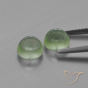 3.40 ct natürliche Sehr helles Grün Prehnit-Edelsteine, Runden, Transparent