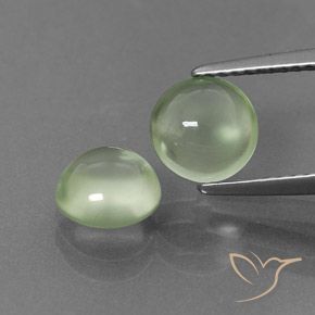 2.33 ct natürliche Blasses Grün Prehnit-Edelsteine, Runden, Transparent
