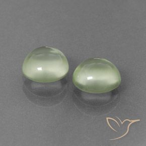 2.33 ct natürliche Blasses Grün Prehnit-Edelsteine, Runden, Transparent
