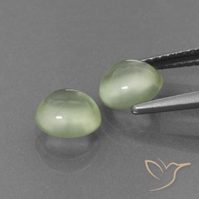2.33 ct natürliche Blasses Grün Prehnit-Edelsteine, Runden, Transparent
