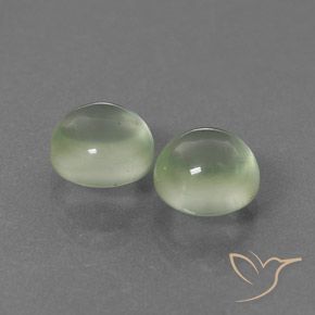 5.09 ct natürliche Blasses Grün Prehnit-Edelsteine, Runden, Transparent