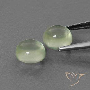 5.09 ct natürliche Blasses Grün Prehnit-Edelsteine, Runden, Transparent