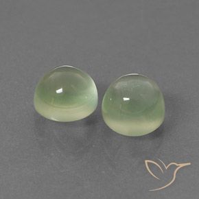 5.49 ct natürliche hellgrün Prehnit-Edelsteine, Runden, Transparent