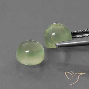 5.49 ct natürliche hellgrün Prehnit-Edelsteine, Runden, Transparent