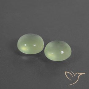 3.88 ct natürliche Blasses Birnengrün Prehnit-Edelsteine, Runden, Transparent