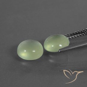 3.88 ct natürliche Blasses Birnengrün Prehnit-Edelsteine, Runden, Transparent