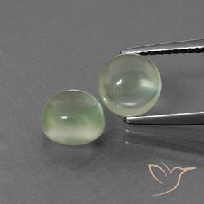 4.34ctw Natürlicher gelb-grün Prehnit, Runden, Transparent