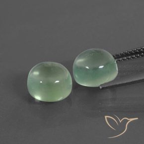 5.84 ct natürliche Sehr helles Grün Prehnit-Edelsteine, Runden, Transparent