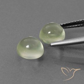 4.68 ct natürliche Warmes Grün Prehnit-Edelsteine, Runden, Transparent