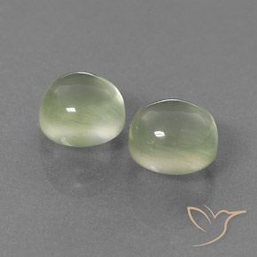 5.93 ct natürliche Graugrün Prehnit-Edelsteine, Runden, Transparent