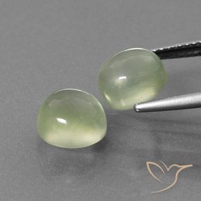 5.93 ct natürliche Graugrün Prehnit-Edelsteine, Runden, Transparent
