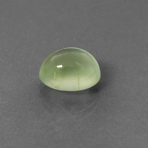 4,45 ctw natürlicher grüner Prehnit, Oval Schliff, Transparent