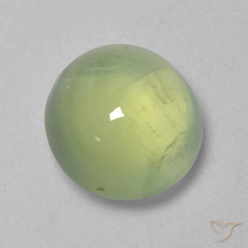 4.18ct Natürlicher Mittelgrün Prehnit, Oval, Transparent