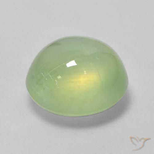 9,17 ctw natürlicher Mittelgrün Prehnit, Oval, Transparent