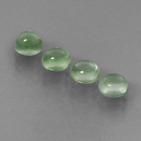  ct natürliche grüner Prehnit-Edelsteine, Rundschliff, Transparent