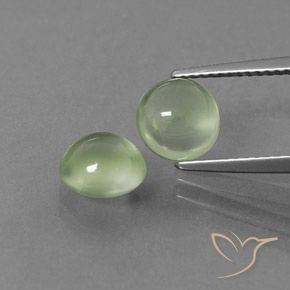 3.24ctw Natürlicher gelb-grün Prehnit, Runden, Transparent