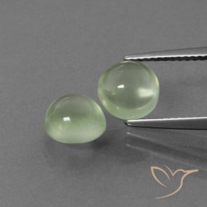 3.67ctw Natürlicher gelb-grün Prehnit, Runden, Transparent