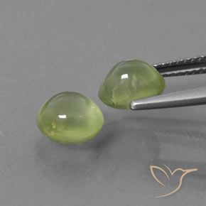 4.21 ct natürliche Birnengrün Prehnit-Edelsteine, Oval, Transparent