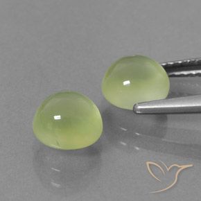 3.37 ct natürliche hellgrün Prehnit-Edelsteine, Runden, Transparent