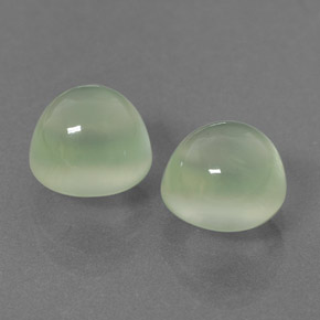 5,17 ct natürliche grüner Prehnit-Edelsteine, Rundschliff, Transparent