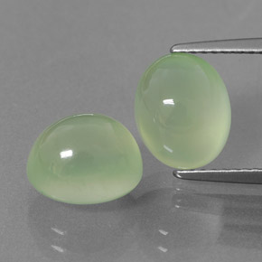 7,43 ct natürliche grüner Prehnit-Edelsteine, Transparent, Transparent / Lichtdurchlässig