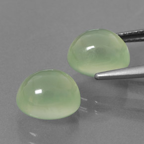 7,43 ct natürliche grüner Prehnit-Edelsteine, Transparent, Transparent / Lichtdurchlässig