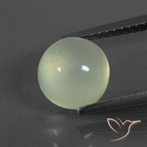 2.37ct Natürlicher Blasses Birnengrün Prehnit, Runden, Transparent