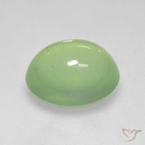 9,17 ctw natürlicher gelblich-grün Prehnit, Oval, Transparent