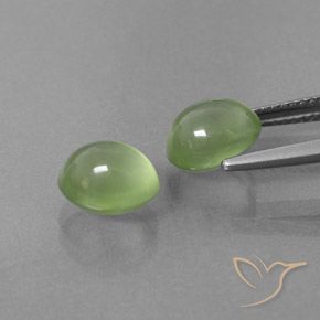 5.11 ct natürliche Mittelgrün Prehnit-Edelsteine, Oval, Transparent
