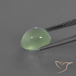 9,17 ctw natürlicher Hellgelb Grün Prehnit, Birnenform, Transparent