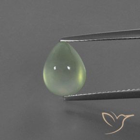 2.56ct Natürlicher Blasses Birnengrün Prehnit, Birnenform, Transparent