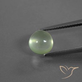 2.35ct Natürlicher Helles Birnengrün Prehnit, Runden, Transparent